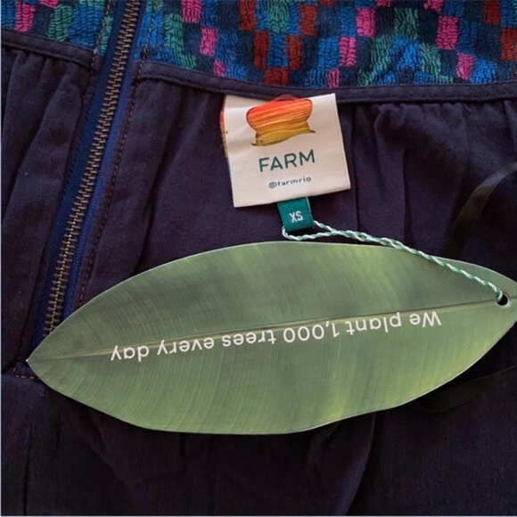 NEW Farm Rio Tapestry Scarf Blue Mini Skirt XS - Picture 13 of 17